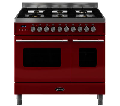 BRITANNIA  Delphi 90 RC9TGDERED Duel Fuel Range Cooker - Red